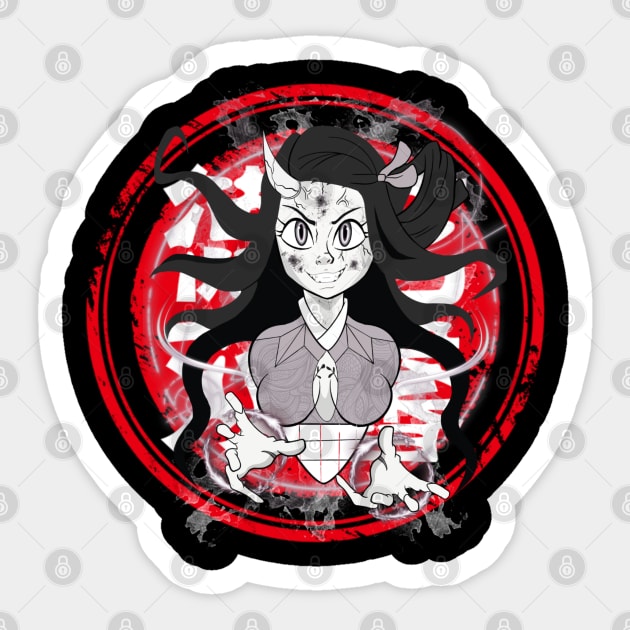 Nezuko demon slayer Sticker by marko0z